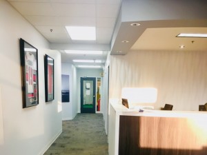 Waiting area - hallway to active rehab
