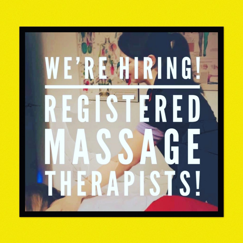We're hiring - Registered Massage Therapists! | Sports Medicine ...